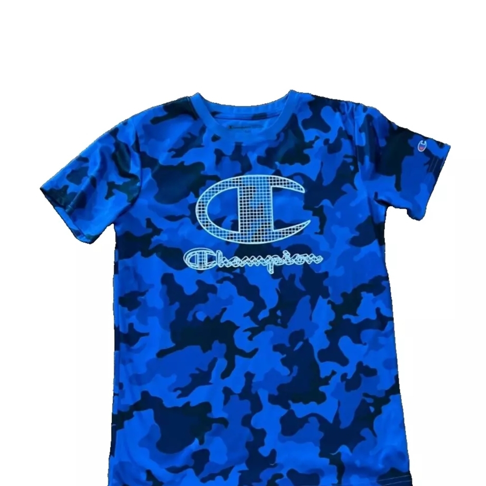 Champion Kids Blue Camo T-Shirt Size XL 18-20